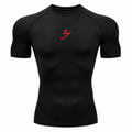 Performance T-Shirt with Red Lightning Logo — Lightweight Athletic Tee
