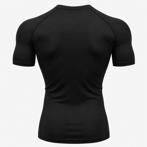 Performance T-Shirt with Red Lightning Logo — Lightweight Athletic Tee